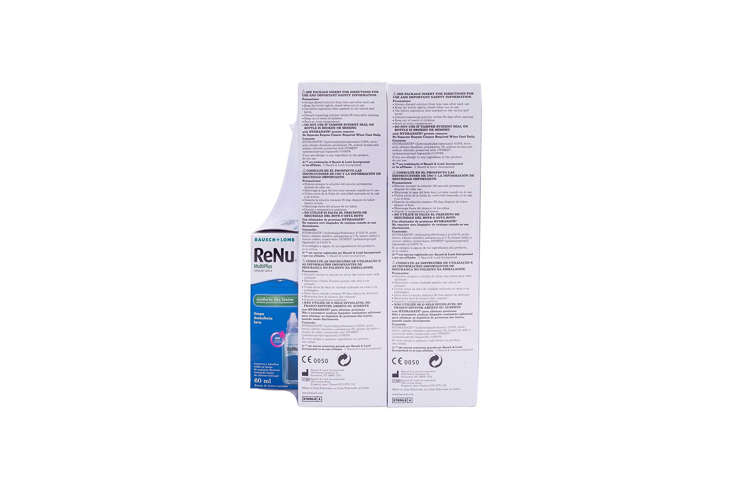 Renu Bausch + Lomb MultiPlus Solución Única 2 x 500ml + 60ml gratis para lentes de contacto blandas