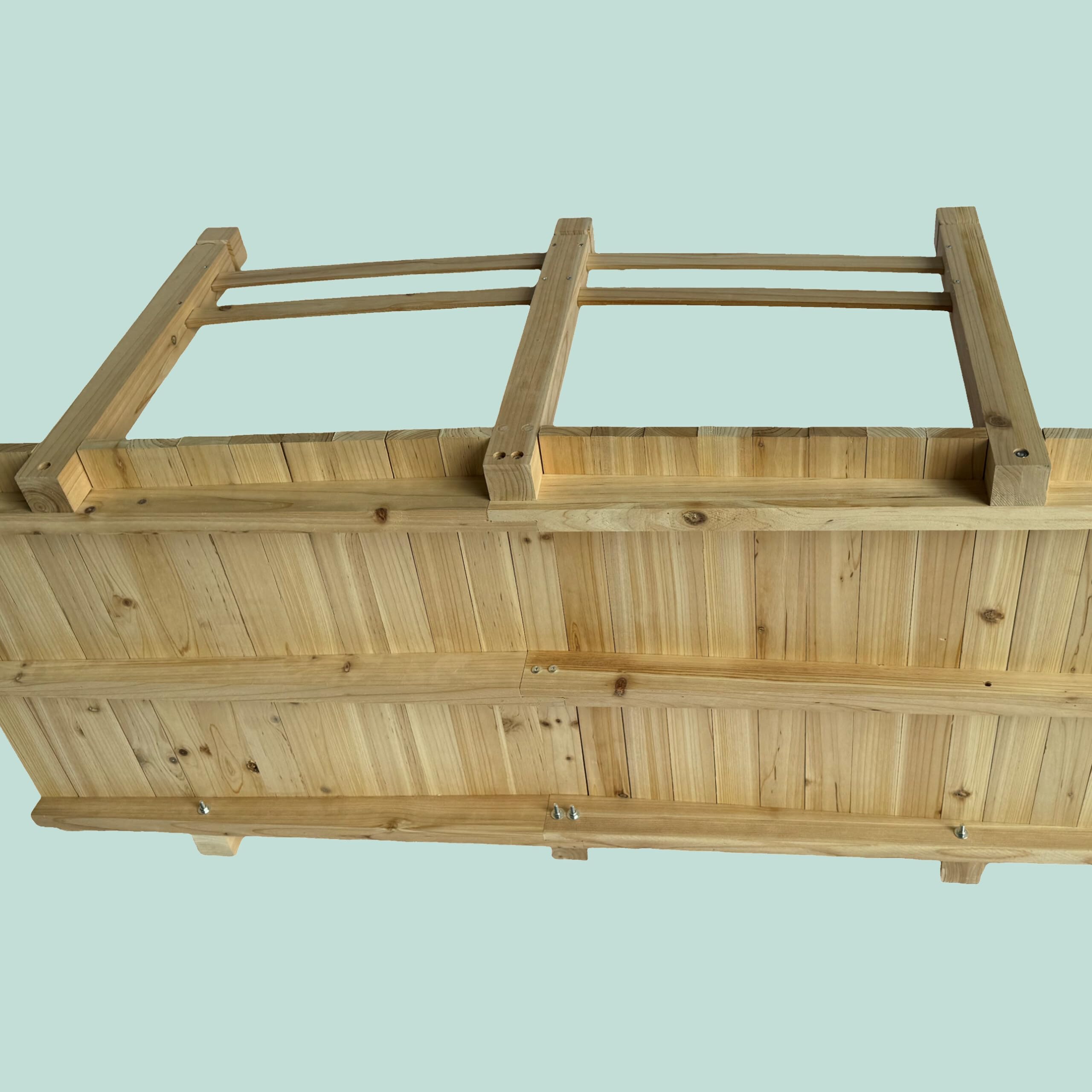 Relaxdays Garten Brücke, mit Geländer, Tannenholz, für Gartenteich, HxBxT: 55 x 150 x 67 cm, 150 kg, Holzbrücke, Natur