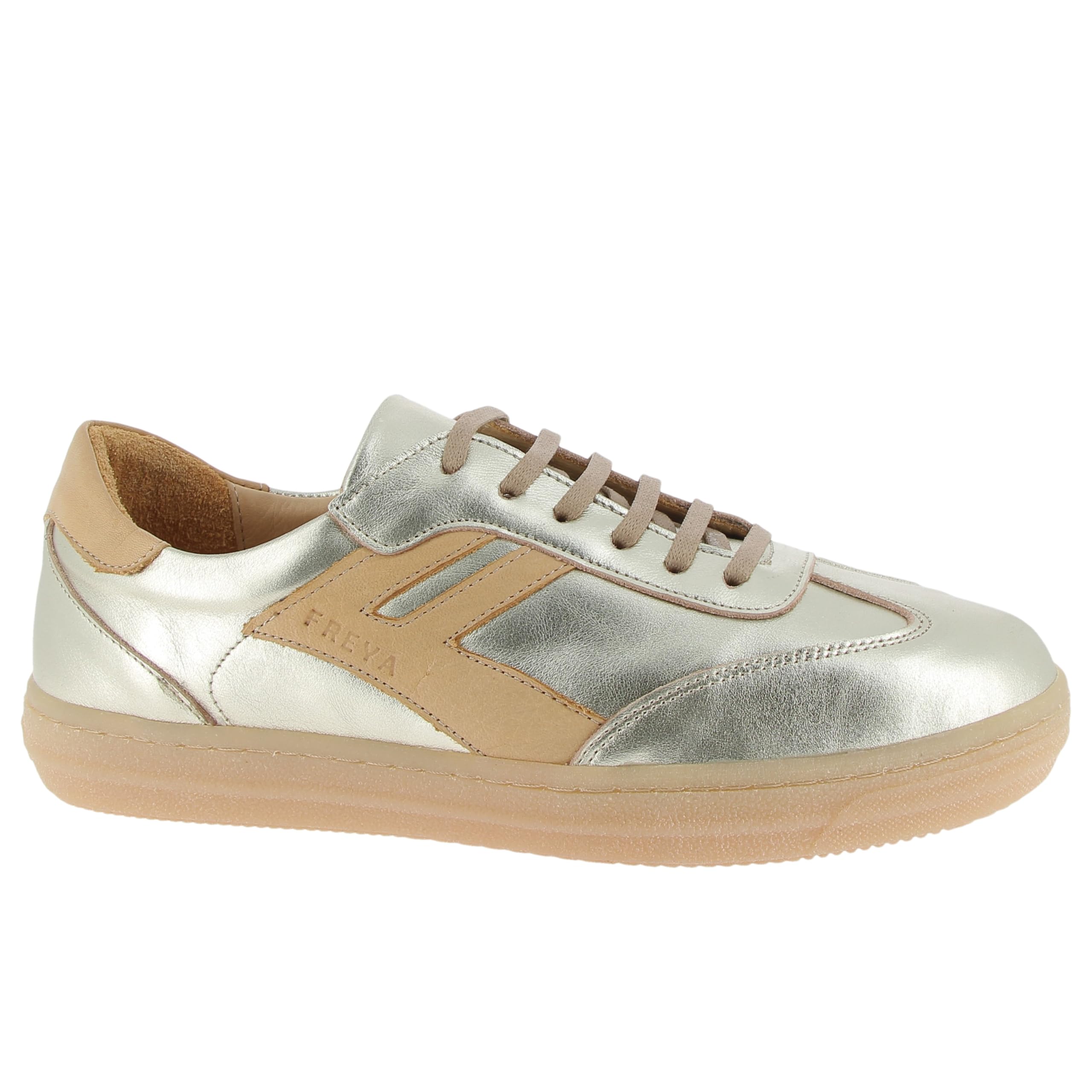 Andrea Conti Freya Women's Low Top Trainers, Platinum Camel, 4 UK