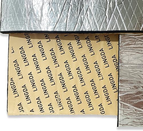 Vista 2 de Alfombrilla de aislamiento térmico y de sonido de 10 mm, control de ruido, amortiguación acústica, a prueba de humedad, resistente al agua, 21,53