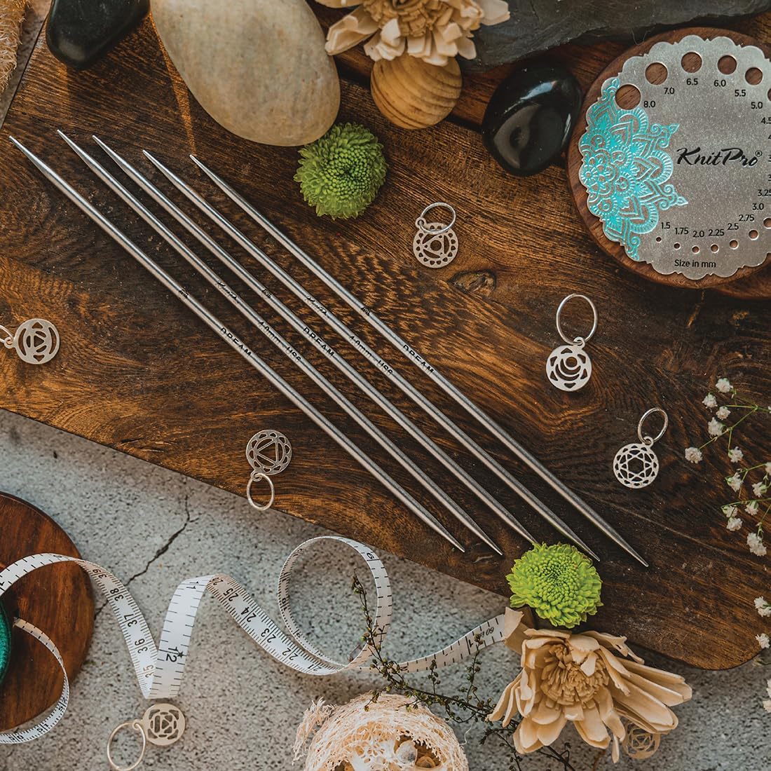 KnitPro The Mindful Collection Double Pointed Needles 8" (20cm) | US Size 17 (12mm)