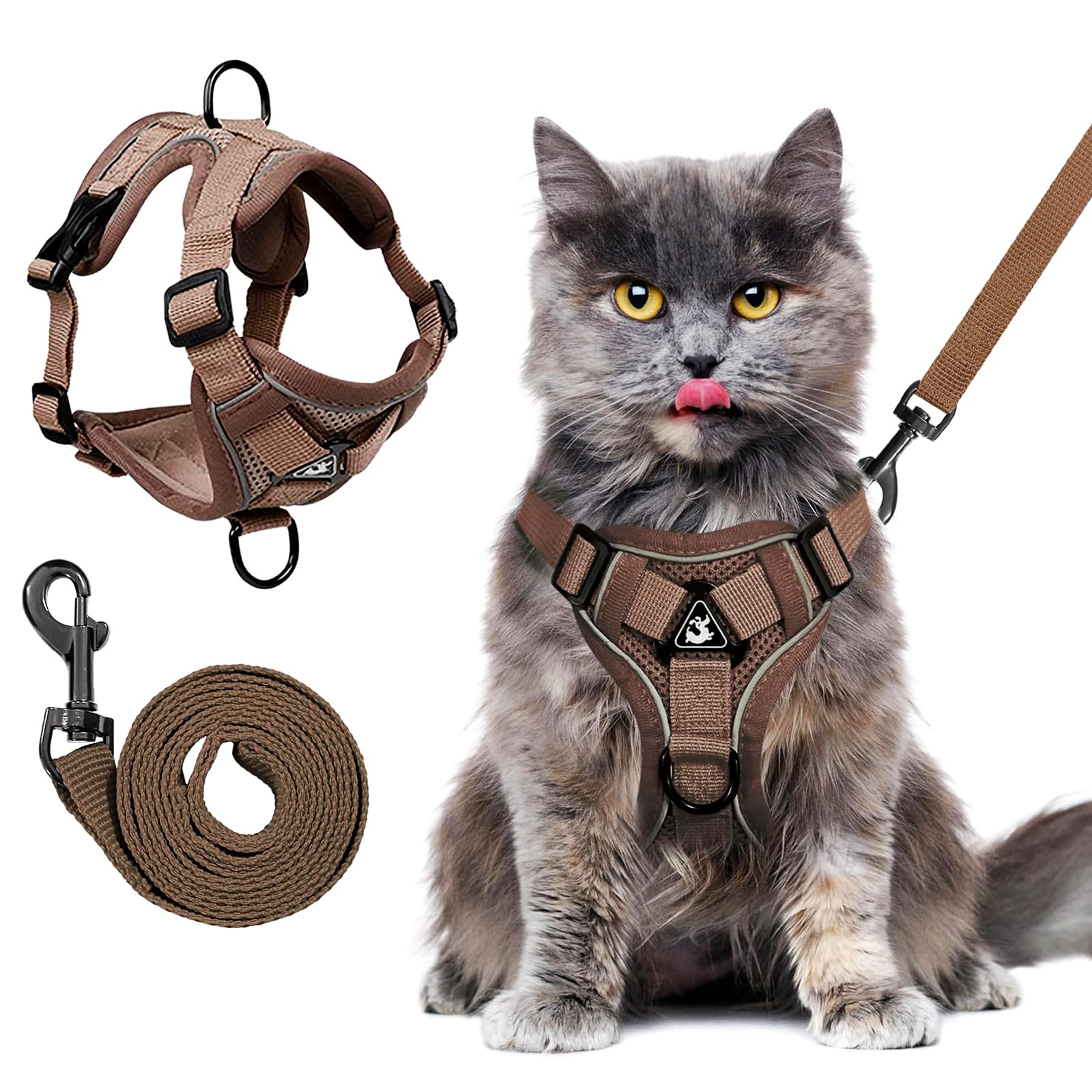 Arnes para Gatos Antiescape con Correa, Arnés Gato Pequeño Ajustable Suave