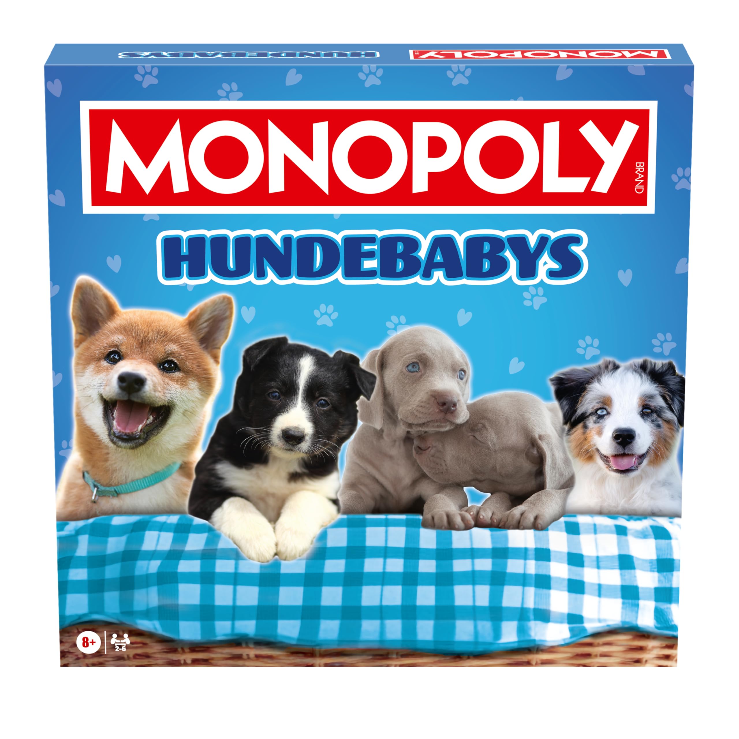 Winning Moves Monopoly Hundebabies Edition Monopoly - Juego para fans de la familia, estrategia, juegos de mesa para perros – 2-6 jugadores a partir de 8 años – alemán