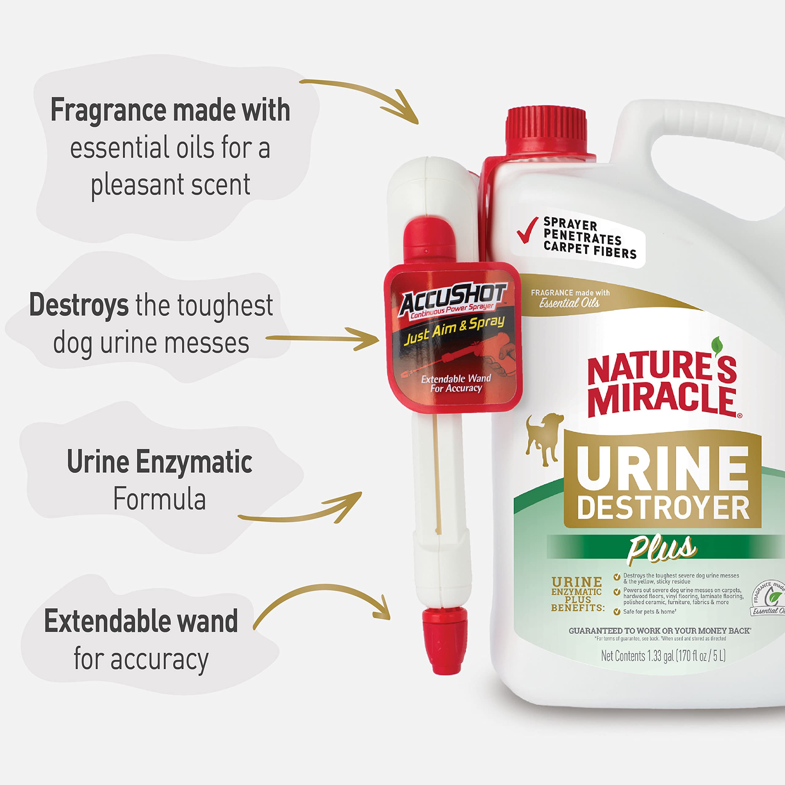 Nature's Miracle Urine Destroyer Plus for Dogs with AccuShotÂ