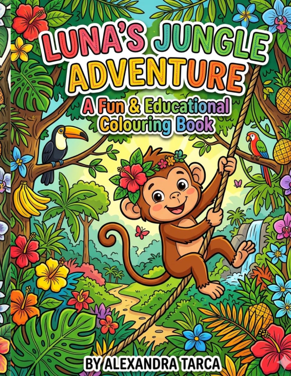 Luna’s Jungle Adventure: A Fun & Educational Colouring Book