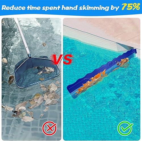 Miniatura 2 de Protector de desnatador de hojas de piscina, accesorio de desnatador de piscina manos libres para recoger residuos, brazo de desnatador de piscina