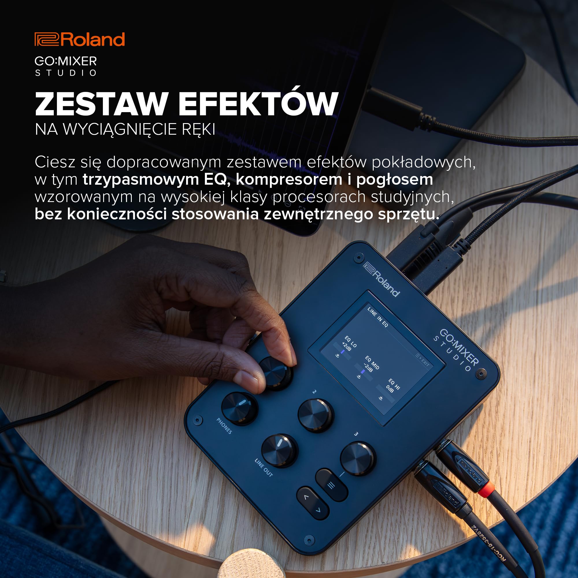 Roland GO:MIXER STUDIO | Przenośny wielokanałowy mikser i interfejs audio | Idealny dla twórców treści i muzyków | Jakość dźwięku na poziomie studyjnym | Wbudowane efekty