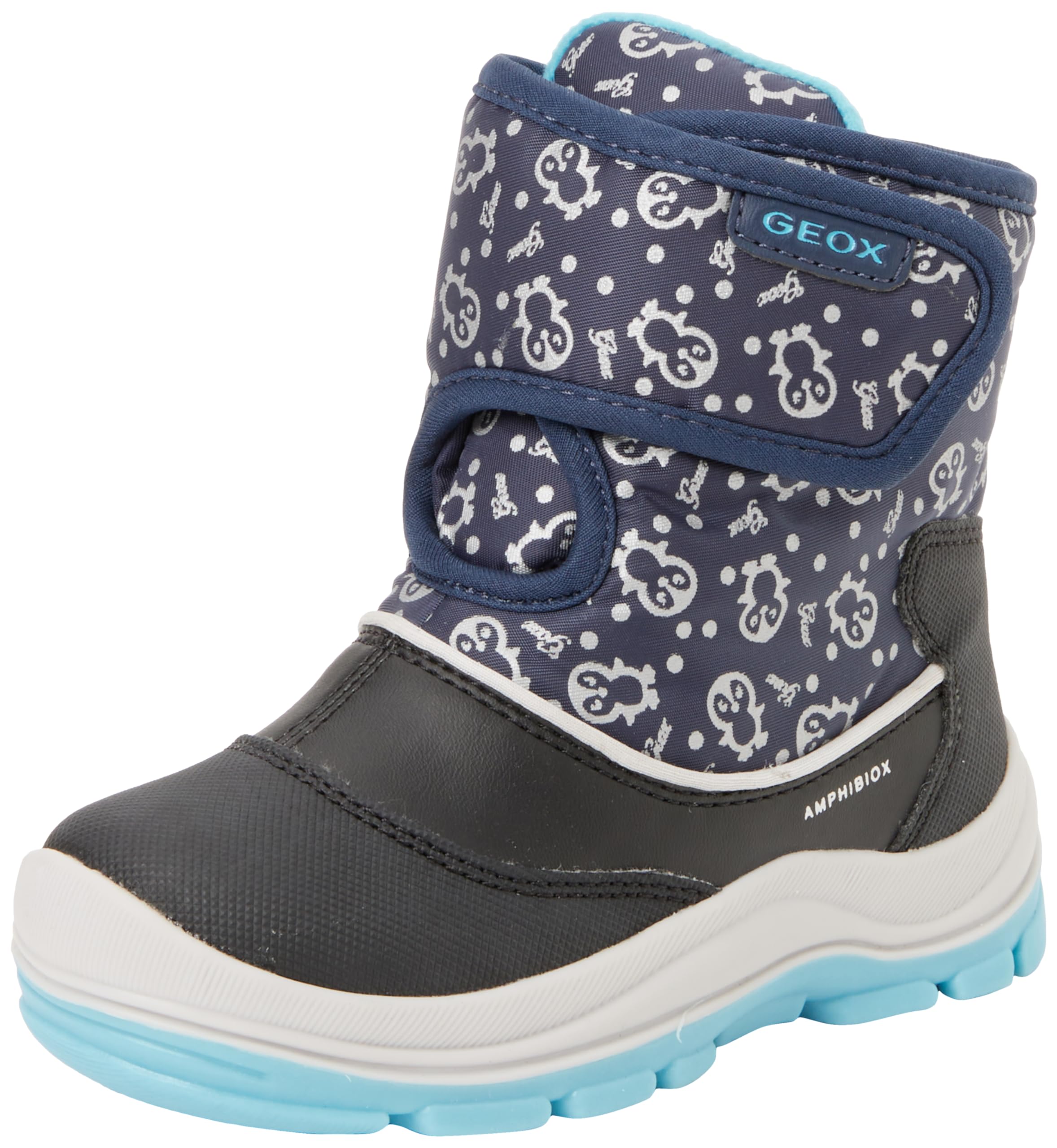 Geox Baby Girl B FLANFIL Girl B ABX Ankle Boot, Navy/Turquoise, 20 EU