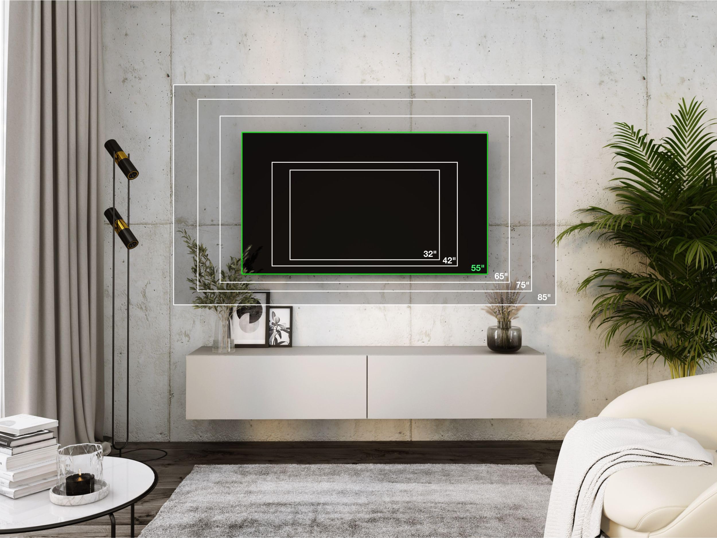 3E 3xE living.com TV-Lowboard: Farbe: Kaschmir, A: 170x32x34 cm (BxTxH)