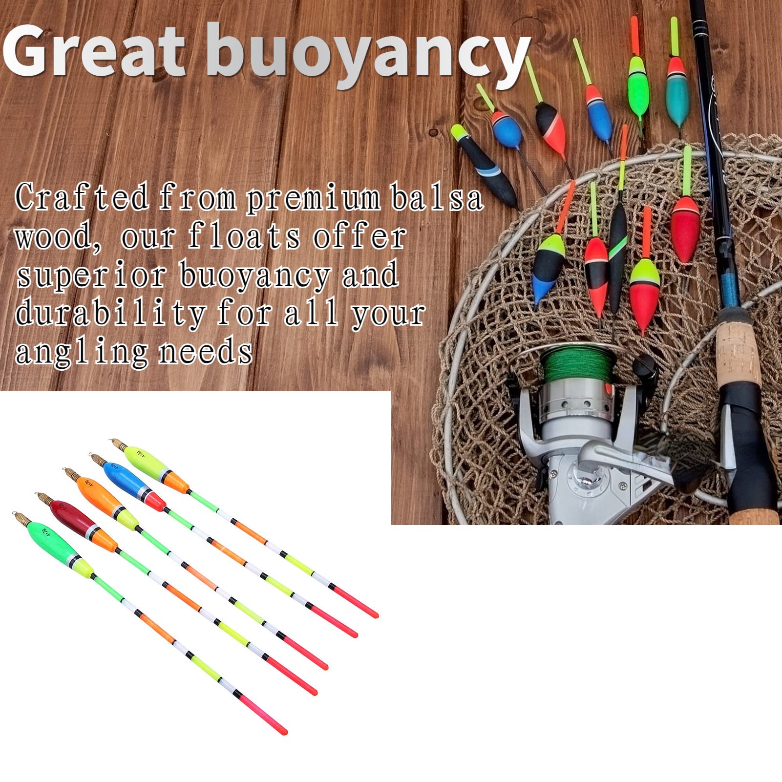 Flotteur,flotteur De Pêche,en Bois,pour Balsa,à Ressort- 2pcs 2.5in