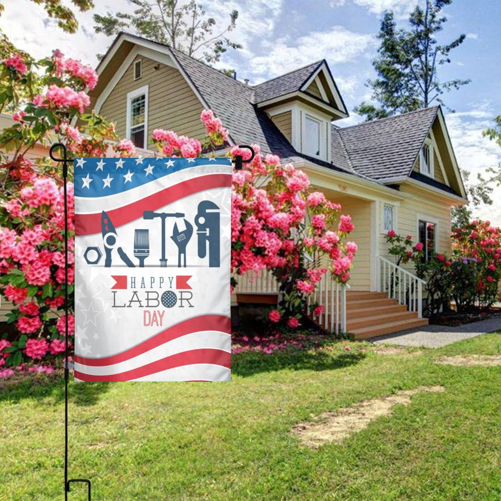 Happy Labor Day Gartenflagge – Doppelseitig, 9 X 152 Cm, Für Drinnen Und Draußen