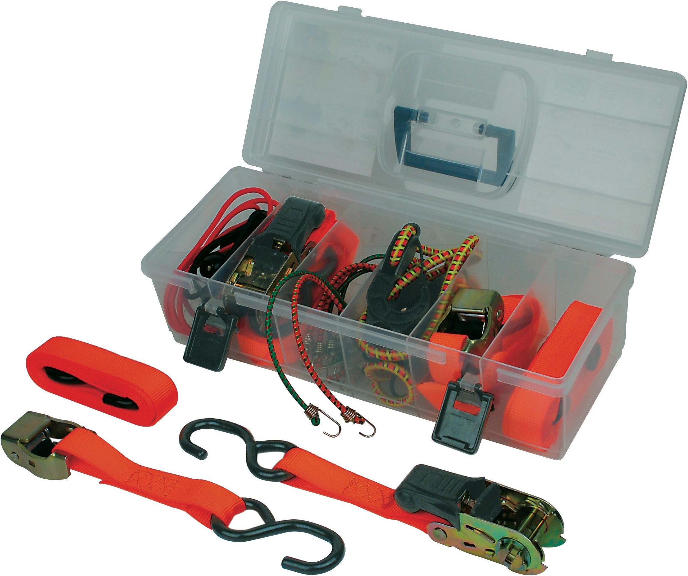 Mannesmann M00518 Ratchet Strap and Bungee Chord Set 18 Piece