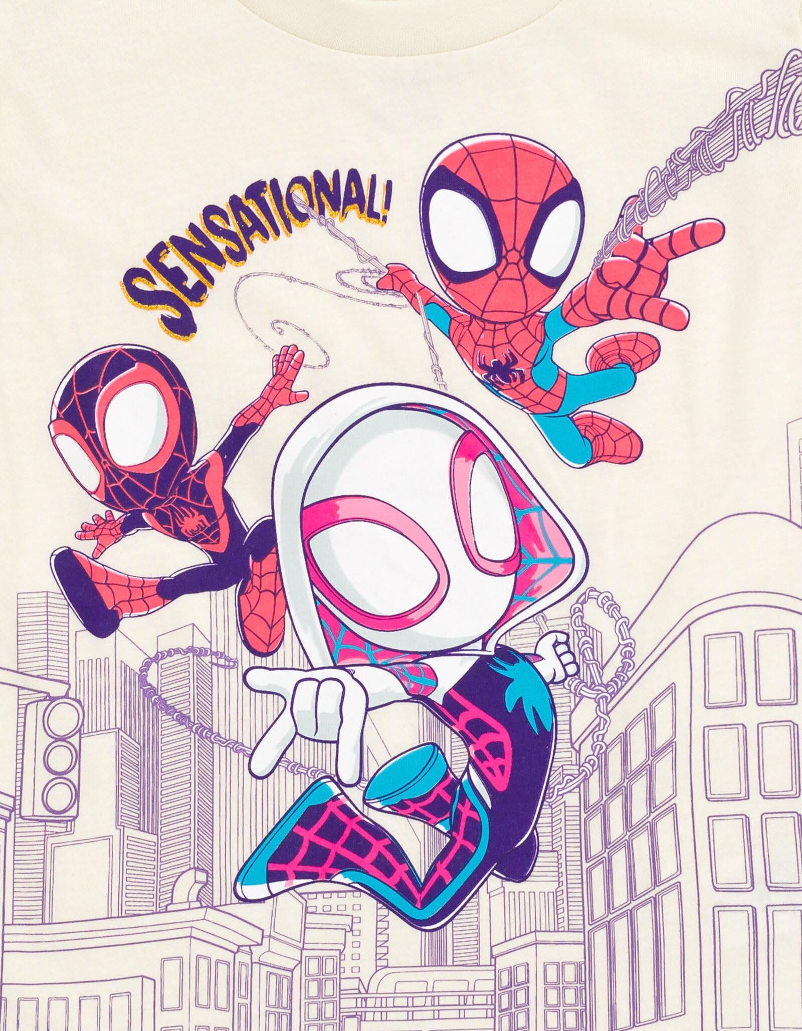Marvel Spidey and His Amazing Friends - Conjunto de camiseta y leggings para niñas pequeñas a niños grandes (2T - 10-12)