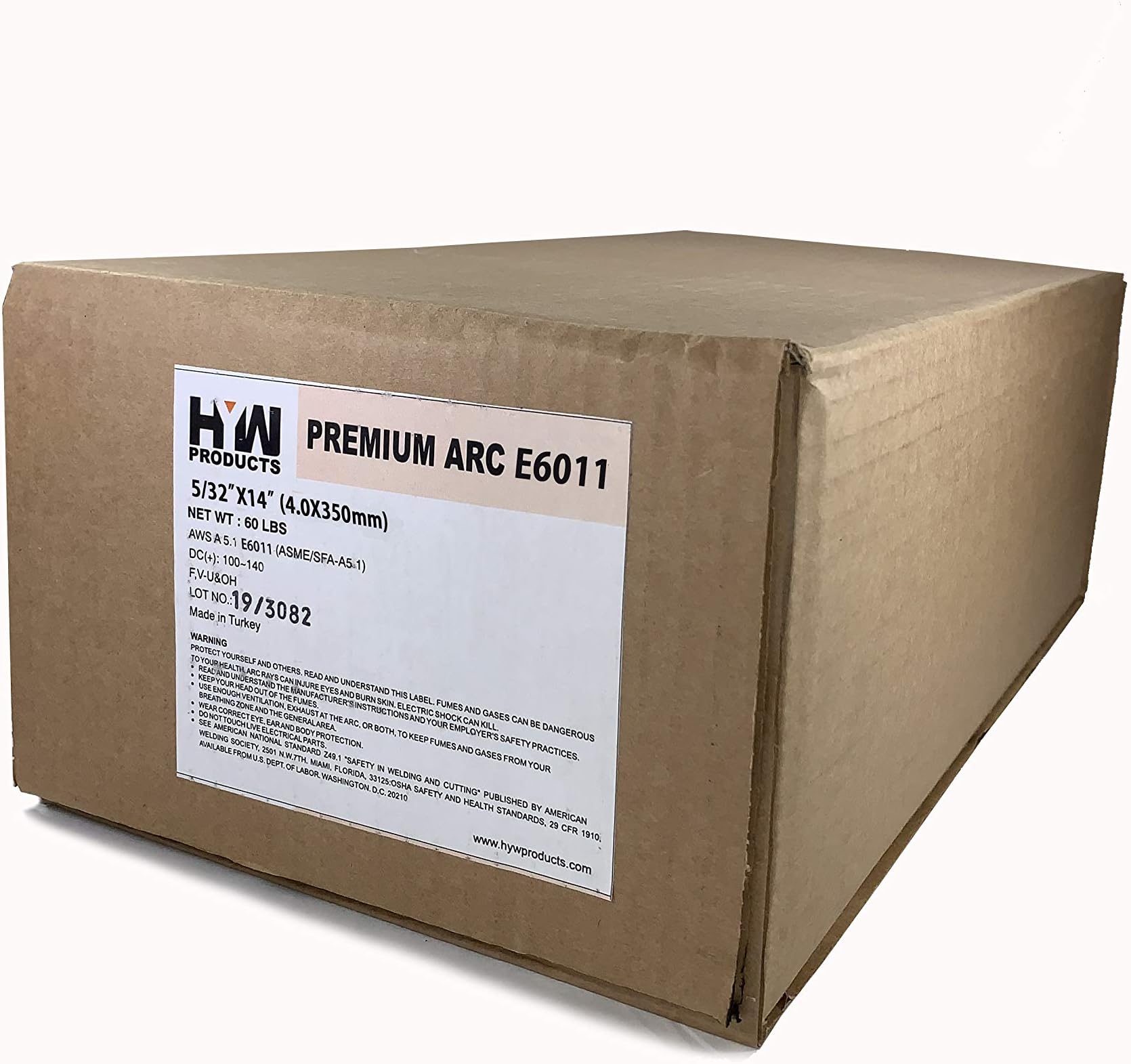E6011 Stick Electrodes Welding Rods 3/32" 1/8" 5/32" 10 lb x 6-pk (5/32" - 60LB)