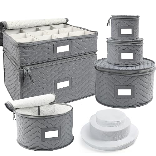 LotFancy China Storage Containers Quilted 6-Piece Set Storage Box