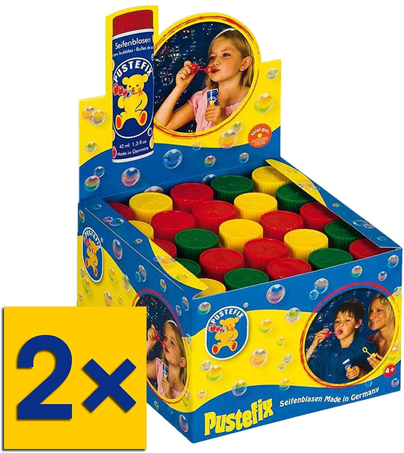 Original PUSTEFIX Seifenblasen Rainbow bubbles (2 Displays Seifenblasen)