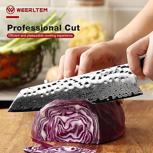 Miniatura 2 de Cuchillo de chef de Damasco, cuchillo de chef profesional de Damasco Kiritsuke forjado a mano de 8 pulgadas, ultra afilado VG10 de 67 capas,