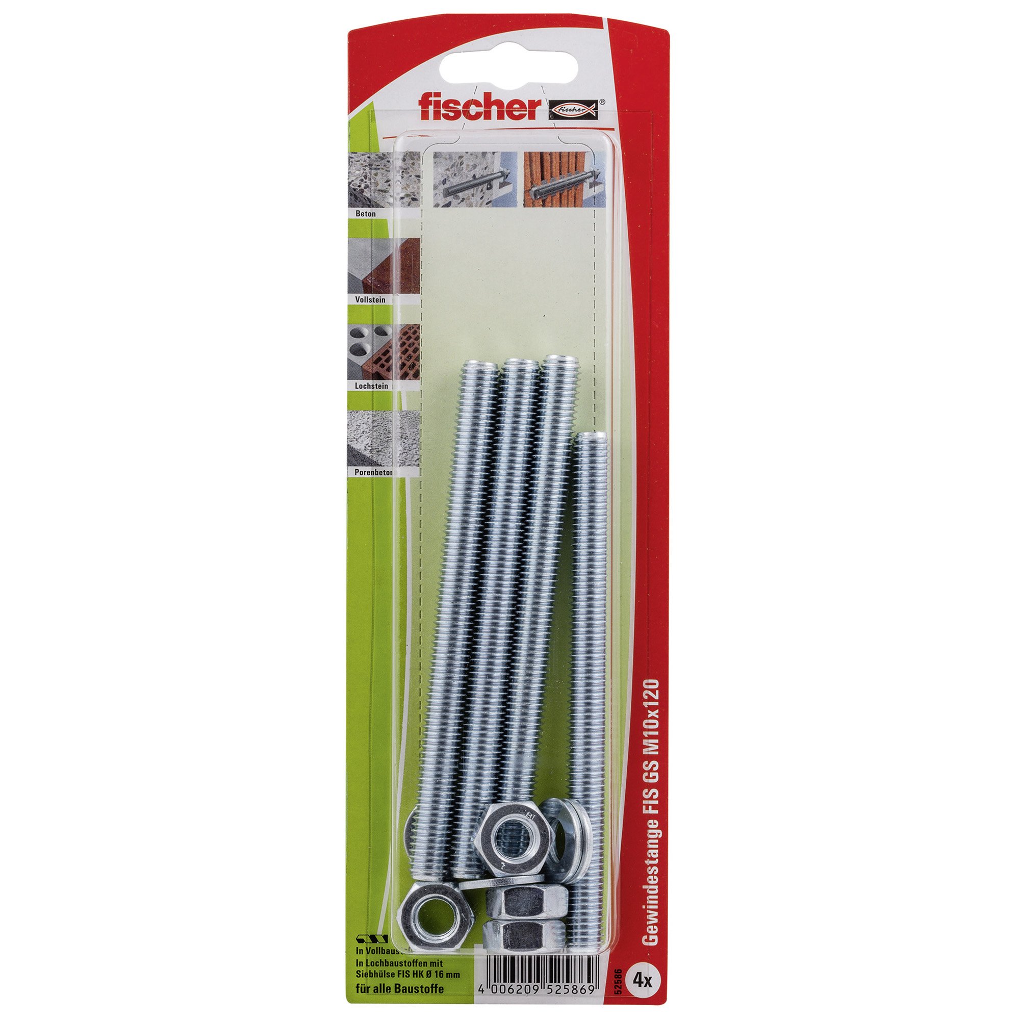 Fischer 052586 Gewindeanker M10x120 K