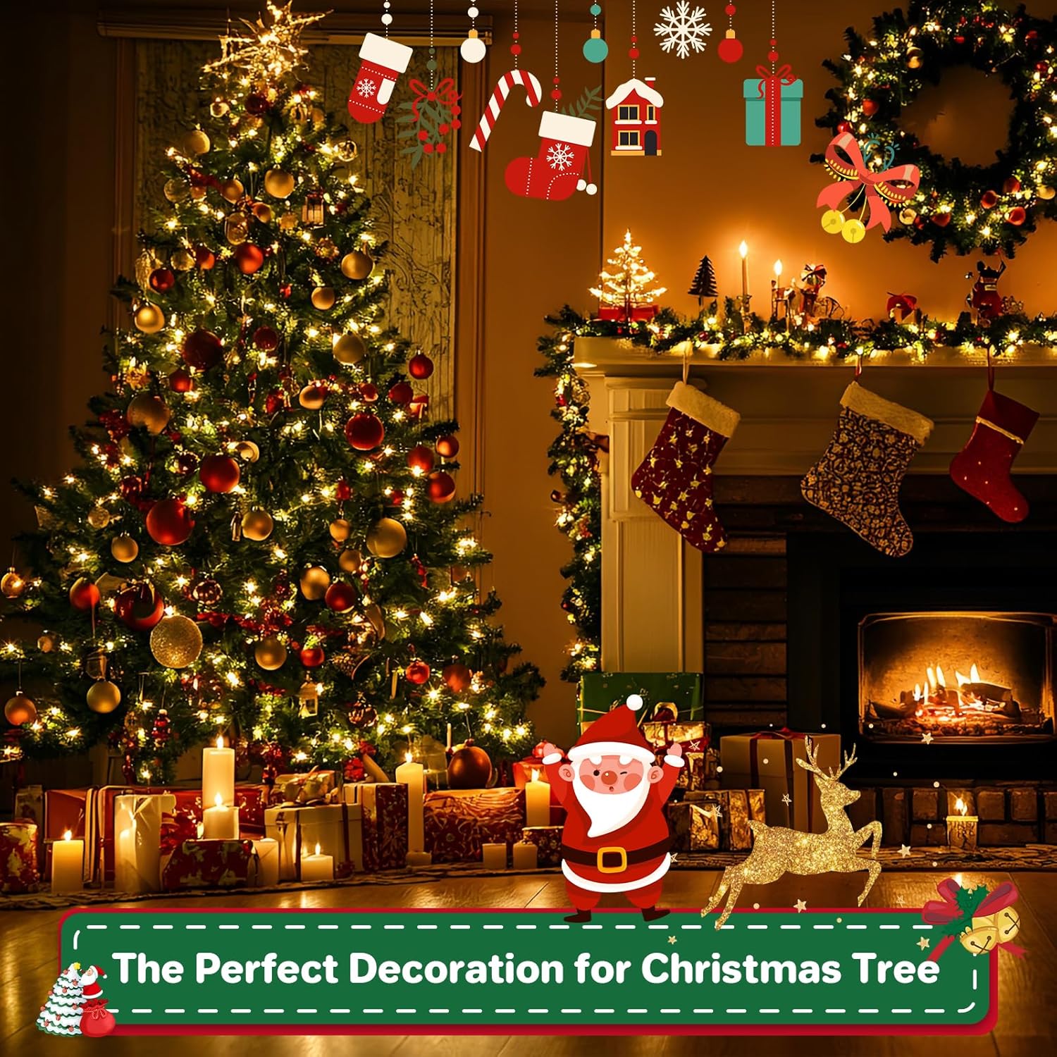 25FT 150LED Christmas Lights Battery-Powered,Cluster Lights with Timer and 8 Modes,Christmas Tree Lighting OutdoorIndoor Garden Party Wedding Decoration(Warm White)