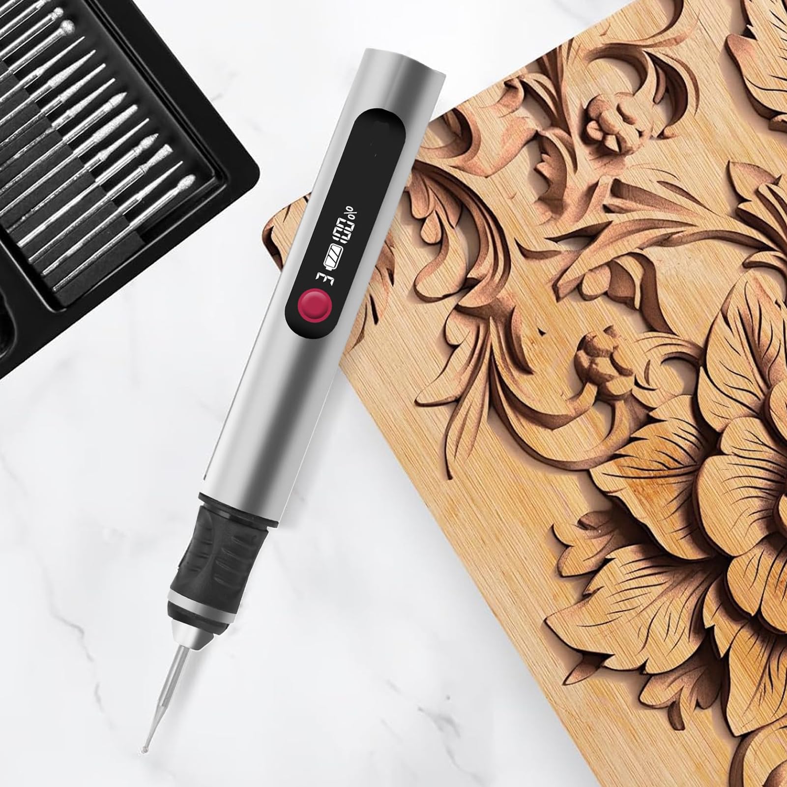 Penna per incisione elettrica, senza fili, in ceramica, portatile, per appassionati di fai da te, gioiellieri, hobbisti, falegnami, modellismo, metallo, vetro, legno