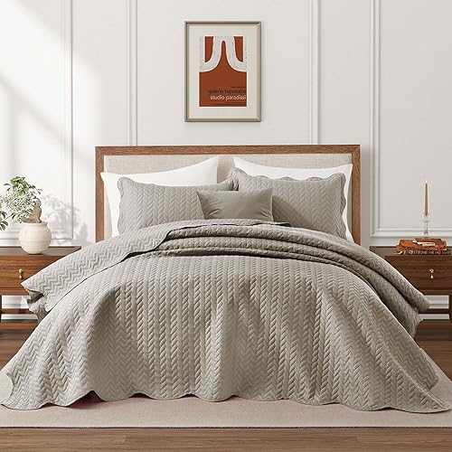 Vista 150 de IR Imperial Rooms - Juego de colcha individual (68 x 86 pulgadas) + 1 funda de almohada (20 x 26 + 2 pulgadas), 2 piezas, ligera, reversible