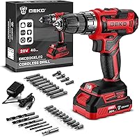Vista 9 de Taladro eléctrico inalámbrico: Deko Pro - Taladro inalámbrico de 20 V, juego de taladro eléctrico con batería y cargador