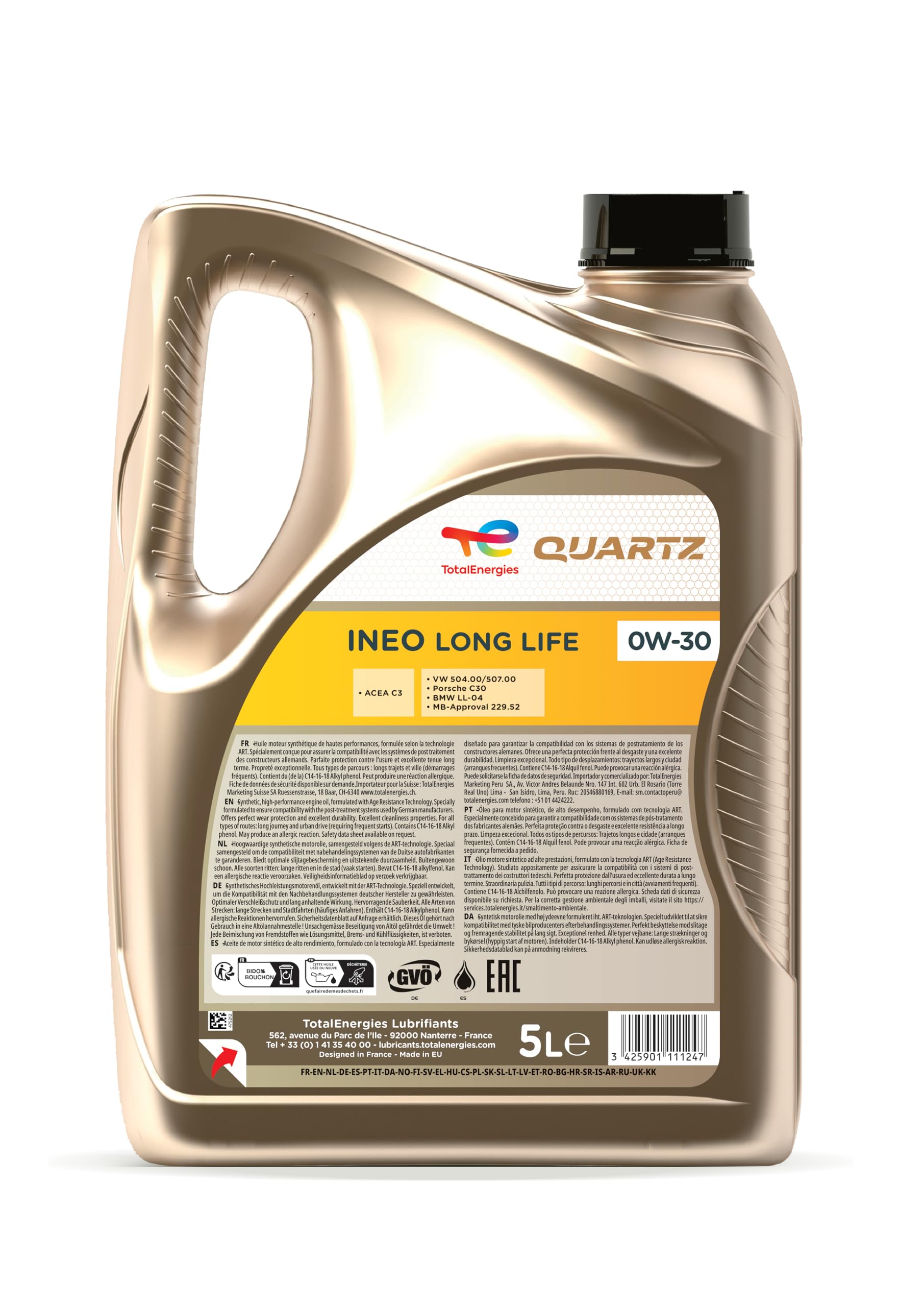 Total TOTAL QUARTZ INEO LONG LIFE 0W30 5L.