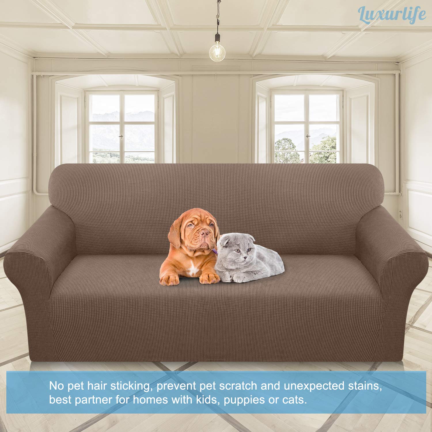 Luxurlife Super Stretch Sofa Covers Stylish Couch Covers for 3 Cushion Couch eBay