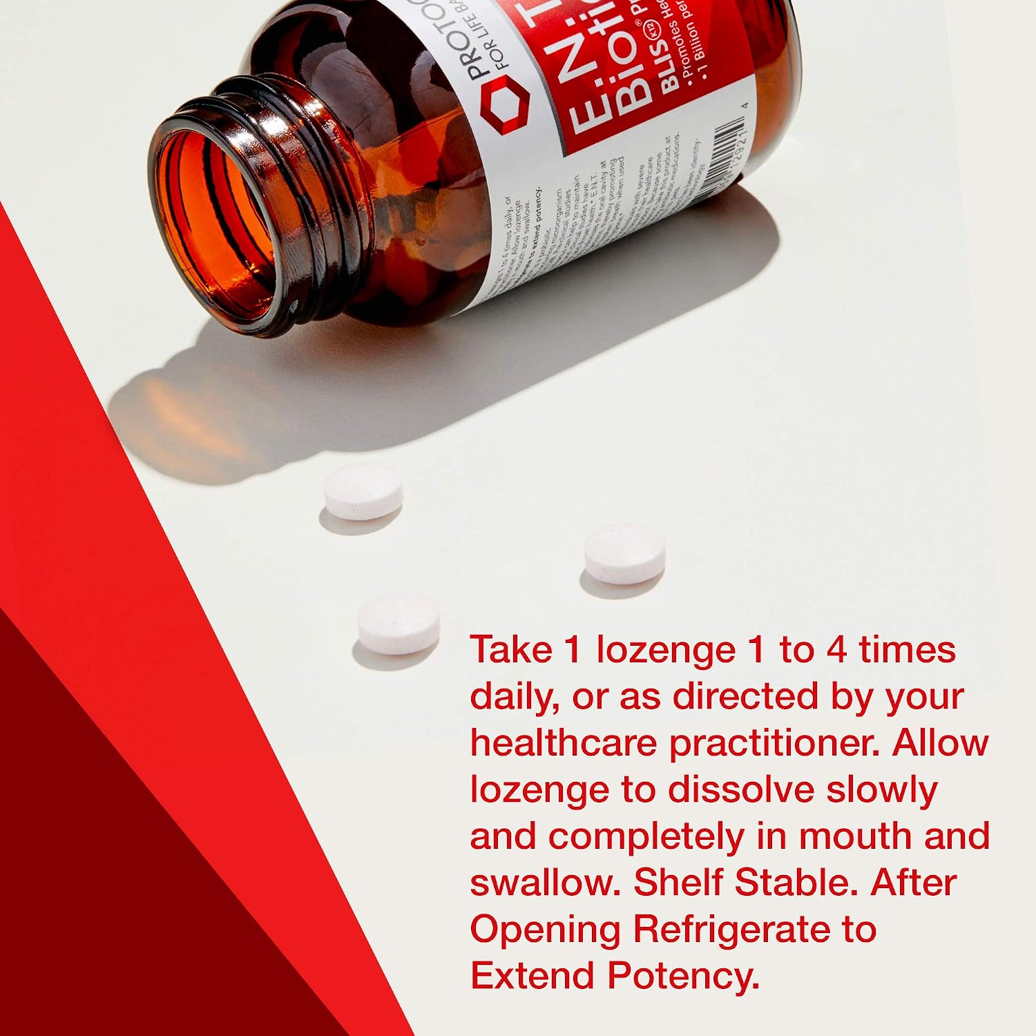PROTOCOL FOR LIFE BALANCE - E.N.T. Biotic BLIS K12 Probiotic - Promotes Oral Bacteria, Fresher Breath, Throat Health, and Immune Response Support - 60 Lozenges