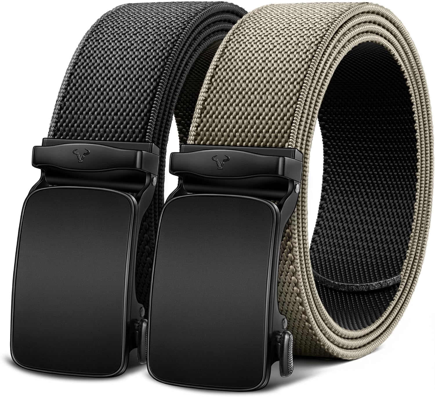 BULLIANT Men Belt-Reversible Ratchet Belt Stretchable for Gift Men Work Casual Golf 1 3/8"-Cut For Fit -2 In 1Belt