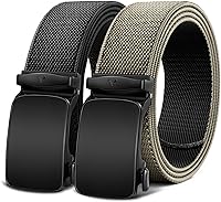 BULLIANT Reversible Ratchet Belt for Men - Stretchable 2-in-1 Nylon Belt, Cut-to-Fit for Work, Casual, Golf, 1 3/8" Width