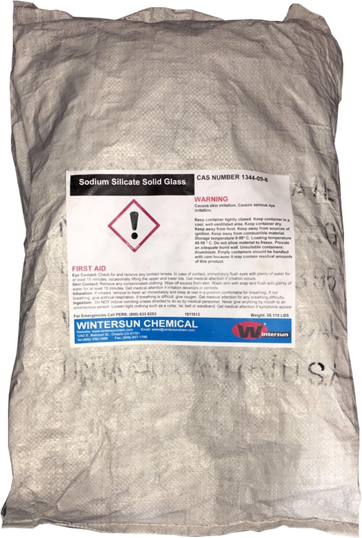 Sodium Silicate Solid [Na4SiO4] [CAS_1344-09-8] Solid (55.12 Lb Bag) by Wintersun Chemical