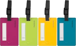 Travelon Set of 4 Color Luggage Tags, Assorted