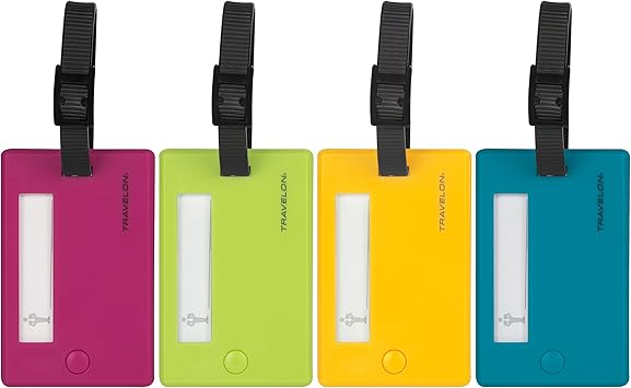 Travelon Travelon Set Of 4 Assorted Color Luggage Tags Luggage Tags, Assorted