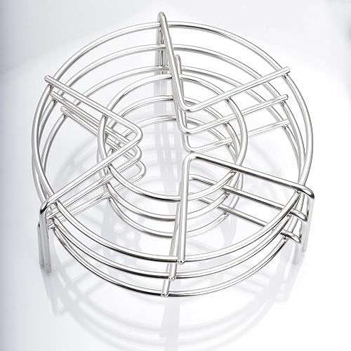 Vista 9 de Alele Estante de vapor de 7 pulgadas de acero inoxidable para cocinar al vapor, olla a presión eléctrica, soporte para olla a presión instantánea