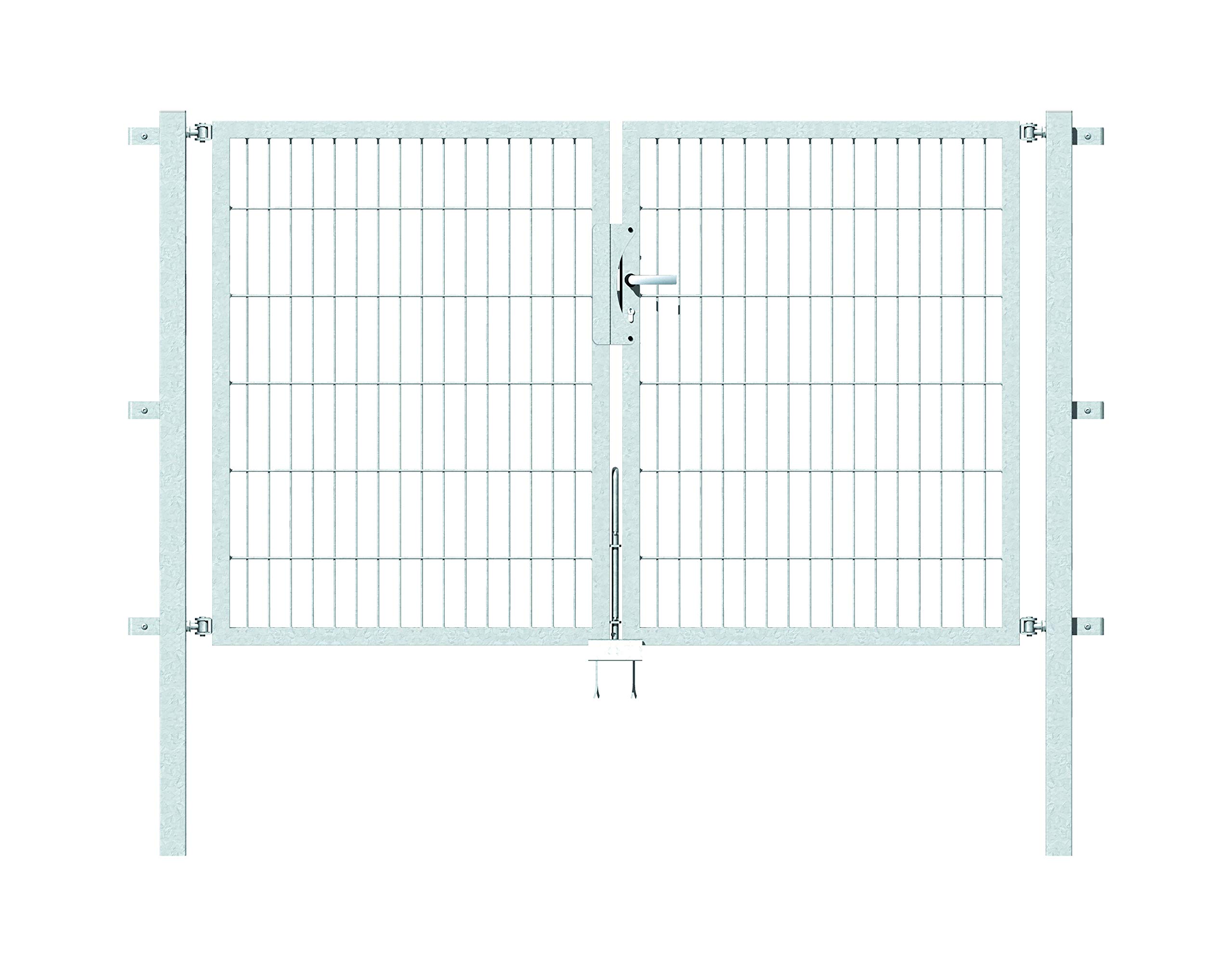 Alberts 647834 Doppeltor Flexo mit Zubehör | verschiedene Breiten und Höhen | feuerverzinkt | Breite 200 cm | Höhe 120 cm