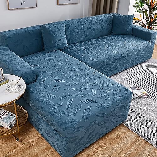Fundas de sofá modular, funda de sofá jacquard elástica para sofá en forma de L, suave, antideslizante, resistente al desgaste, protector de muebles