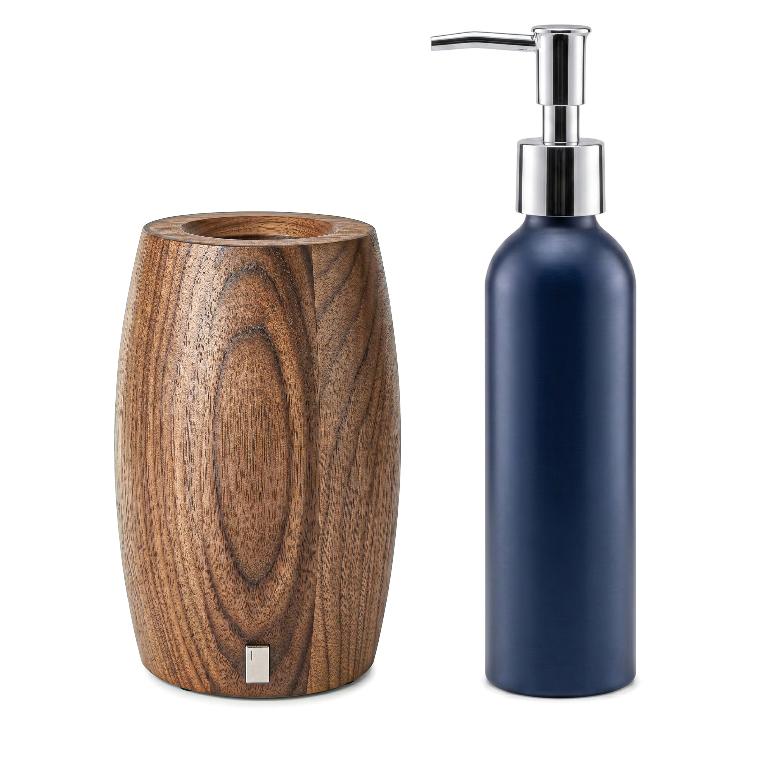 Elitzia Massaggio in noce massello scalda olio con pompa in acciaio inox bottiglia | 70W Intelligente 50-60 ° C Temperatura Costante Lozione Gel Crema Riscaldatore per Spa Salon Home Massage ETAW02C