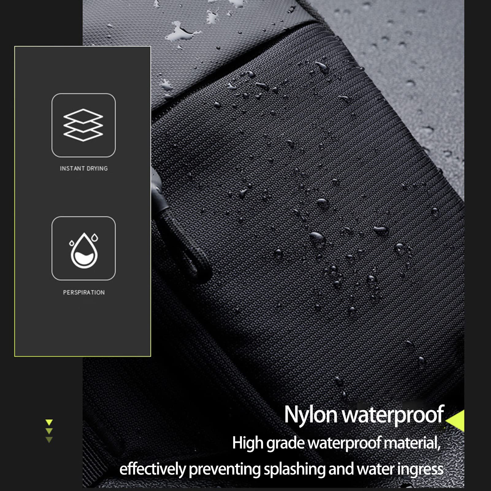 SUNGOOYUE Sportowa Torba na klatkę piersiową Wodoodporna Torba na Proc (BLACK)