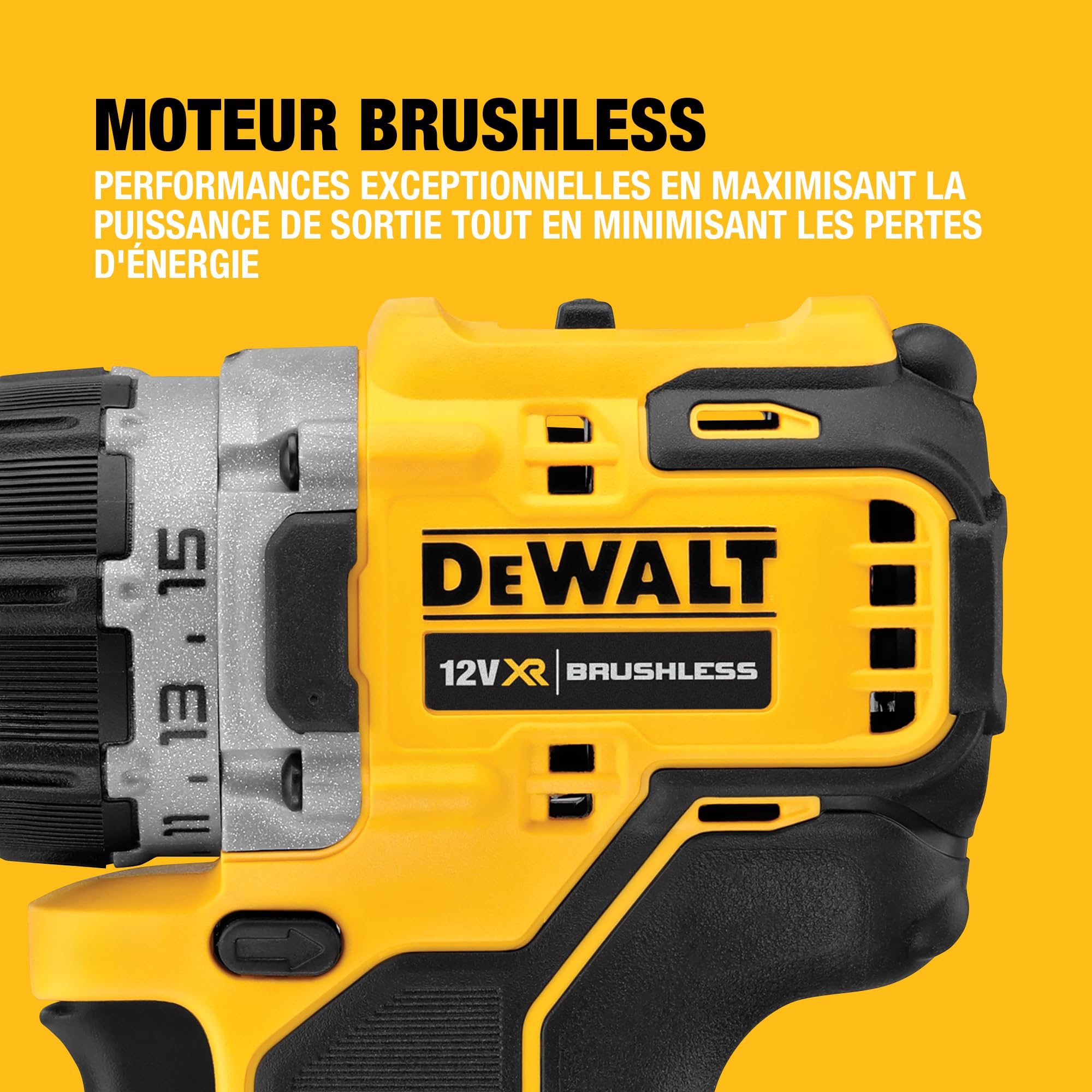 DEWALT Perceuse-visseuse Brushless XR 12V DCD701D2-QW avec 2 batteries Li-Ion 2Ah et coffret TSTAK
