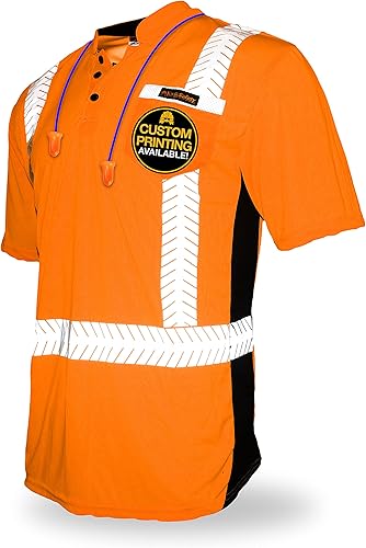 KwikSafety - Charlotte, NC - Premium Short Sleeve Safety Shirts Crew Neck, Button & Zip Collar Class 2 ANSI Tested OSHA