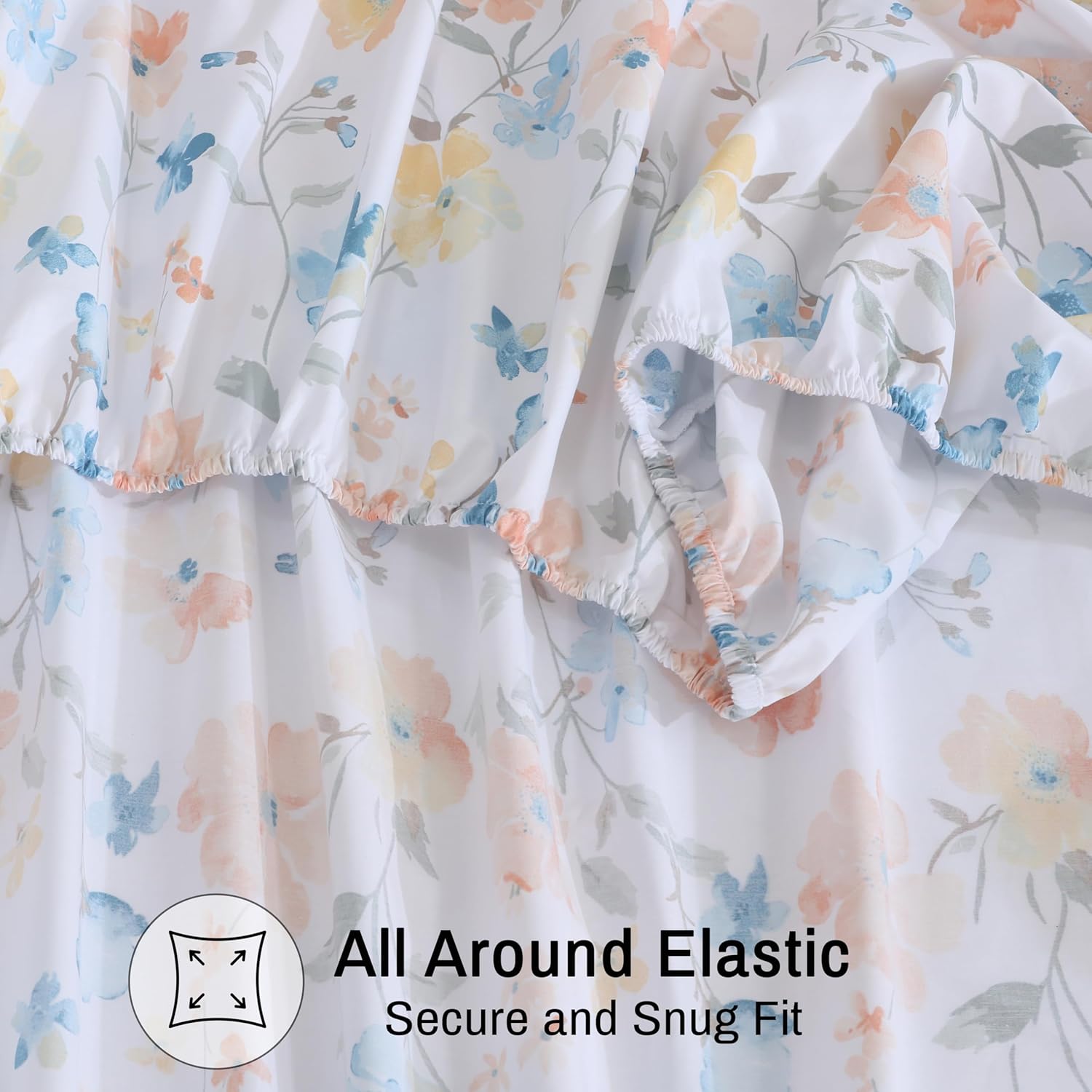 ZOYER 100% Cotton Sheets – Twin Size Percale Bedding, Cooling & Breathable, Durable with a Crisp, Soft & Comfortable Feel, 16" Deep Pocket, 3-Piece Set, Summer Spring - Image 7