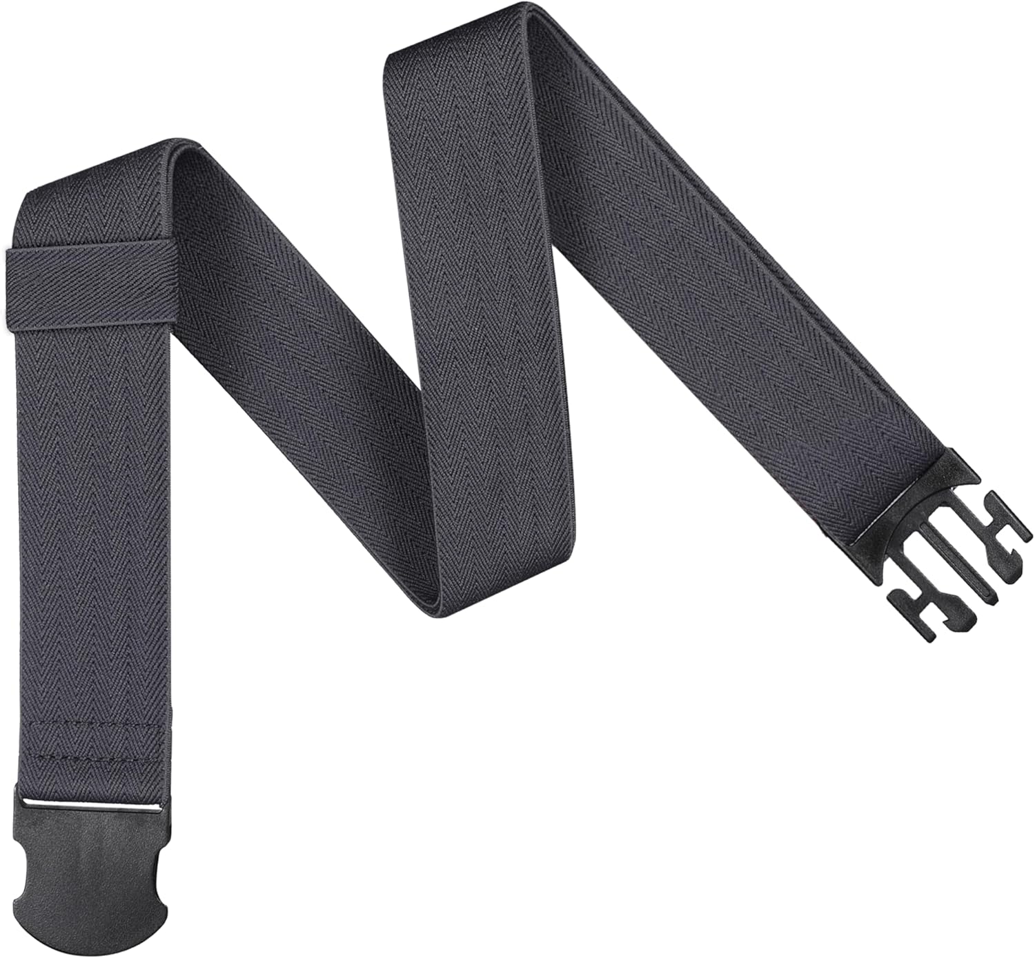 COMFORTABLE Mens Stretch Hiking Belt Minimalist Web Elastic Belts for Men, Metal-free Travel Buckle,≤44" Waist