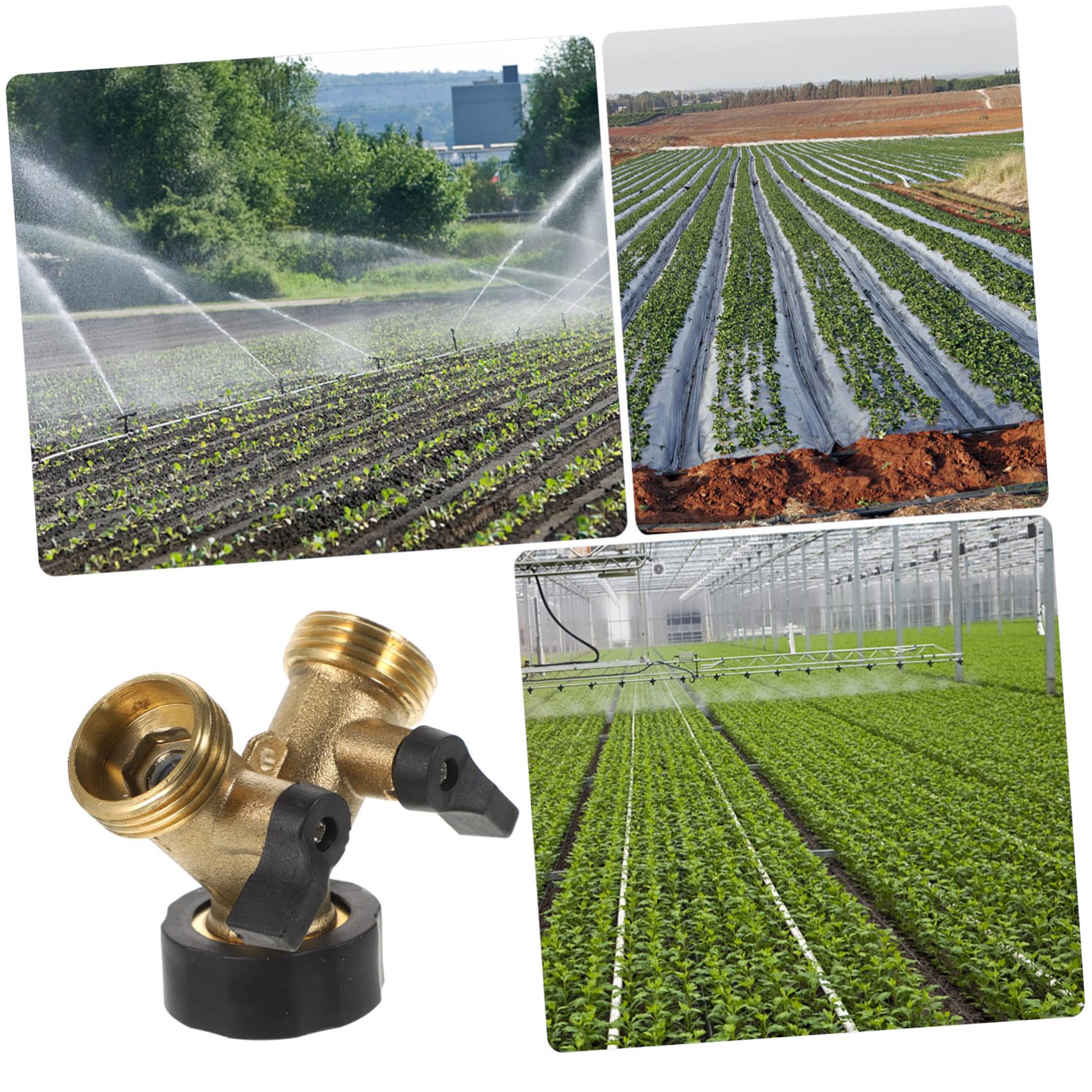 GALPADA Sdoppiatore Rapido Y per Tubo da Giardino in Ottone 2 Pezzi