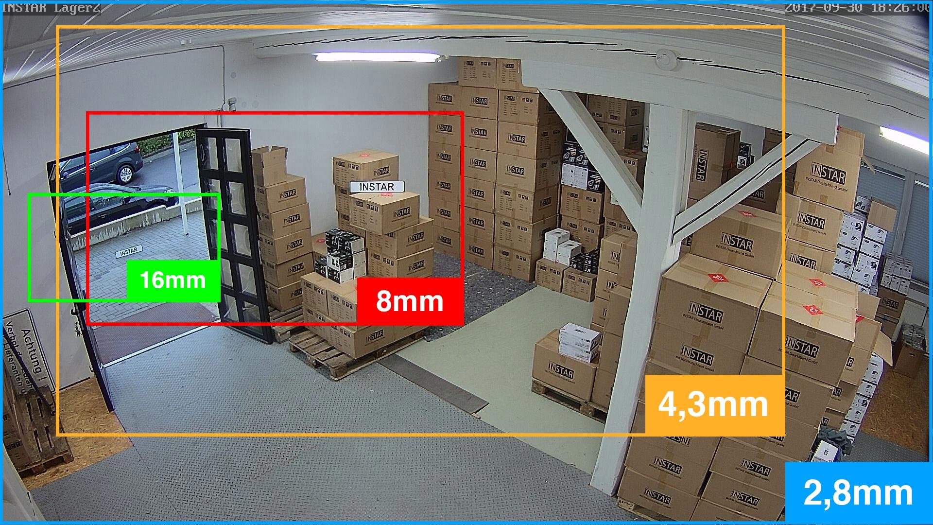 INSTAR 16mm Teleobjektiv für IN-8015 / IN-8415 2K+ / IP Kamera/Überwachungskamera/Objektiv/mehr Details auf weitere Entfernung/Tele/S-Mount / M12xP0.5