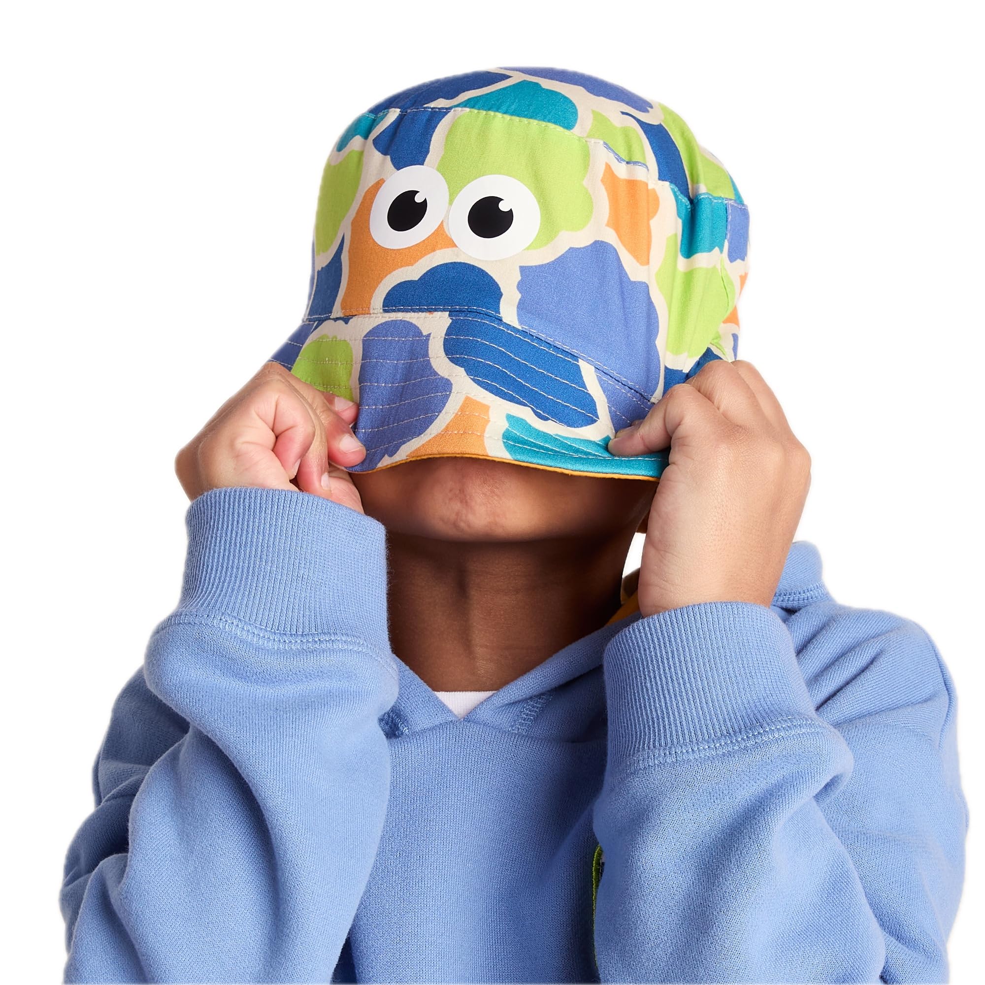Tog24 Lime Cloud Print Balkhi Kids Bucket Hat, Reversible Cotton Kids Sun Hat, Summer Cap, All Over Print, Shaun The Sheep Childrens Hat