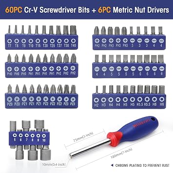 WORKPRO 156-Piece Tools Kit for Home Repair with 17 Inch Tool Bag