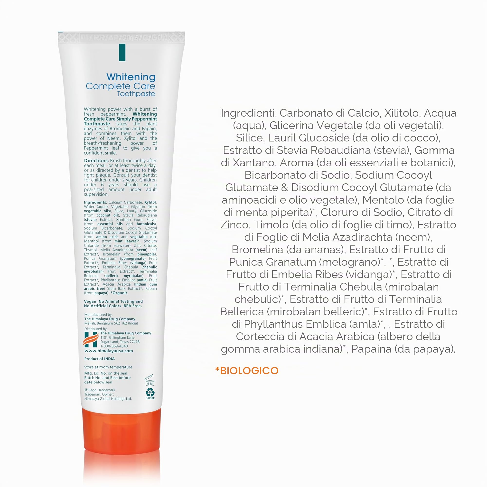 Himalaya Botanique Whitening simply Peppermint |Prevents germs and improves Oral & Dental health |Strenghtens teeth| All Natural, Fluoride & SLS free | 100% Vegetarian and Vegan Friendly- 150g