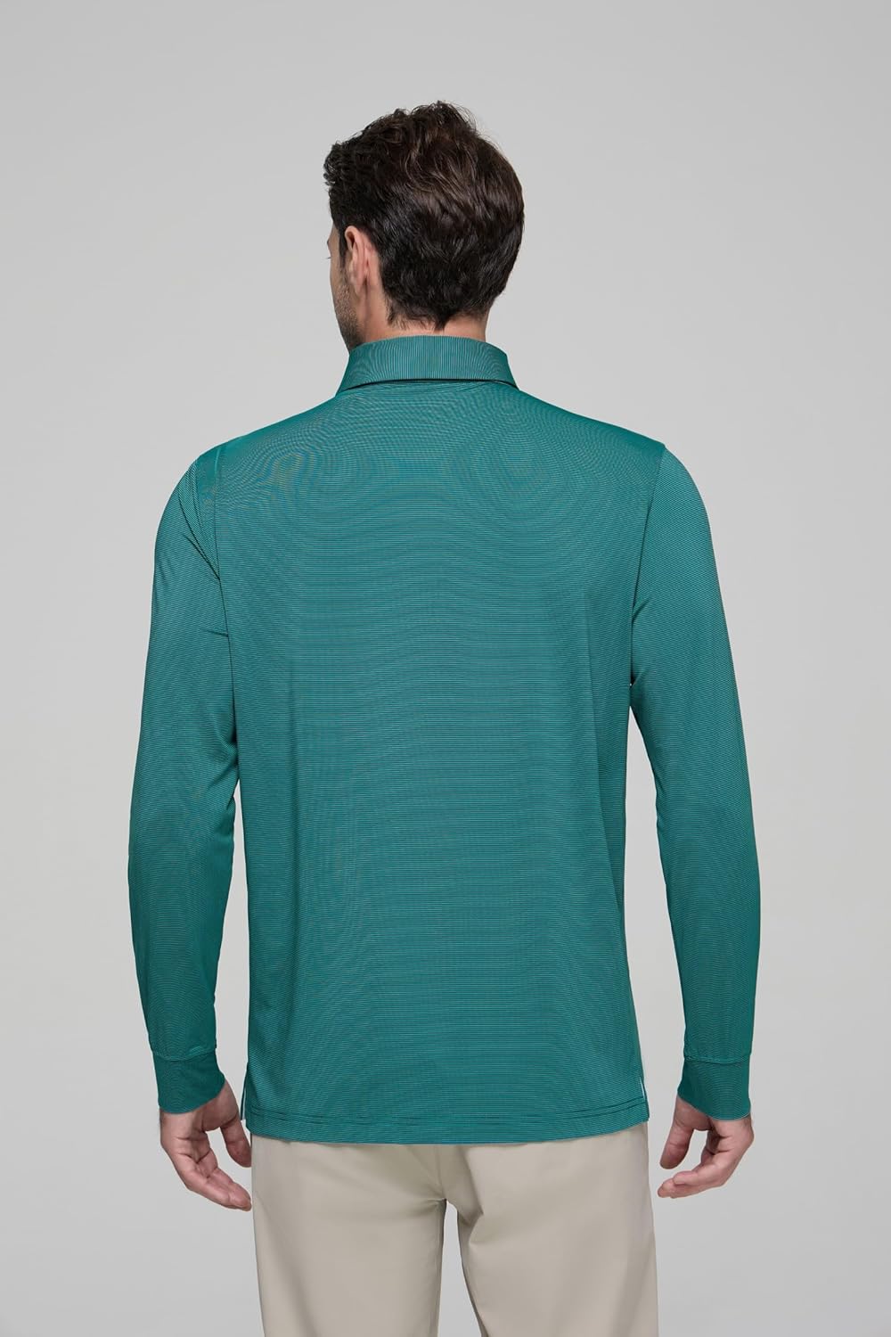 Mens Golf Shirts Long Sleeve Moisture Wicking Collared Work Business Casual Tennis Polo Shirts for Men - Image 3