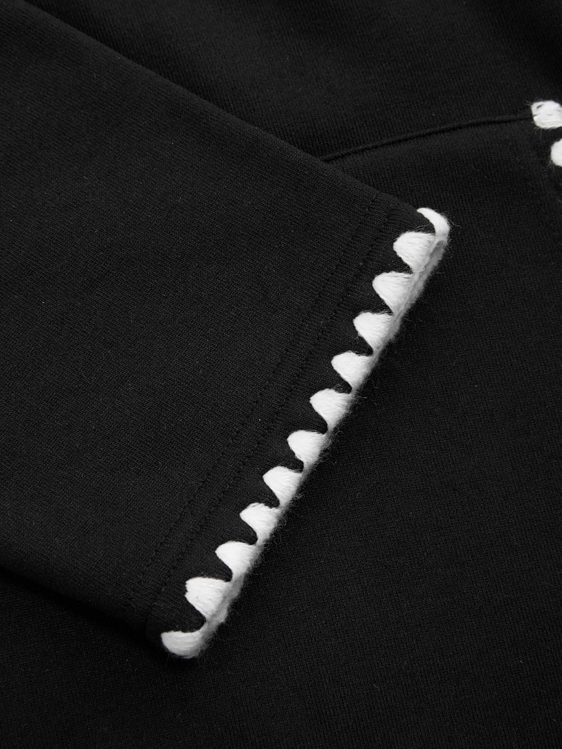 CIDER Terry Contrasting Binding Pocket Oversized Hoodie - Image 3